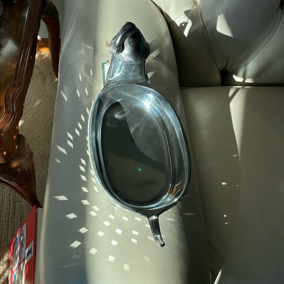 Mirrored mental dachshund themed Santa  serving/candy dish - Picture 6 of 15